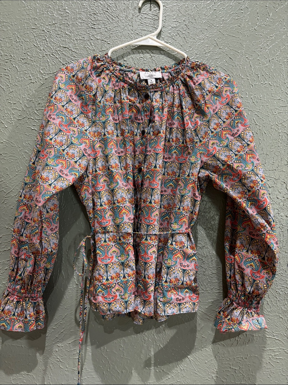 Liberty of London Pink Multi Paisley Peasant Top